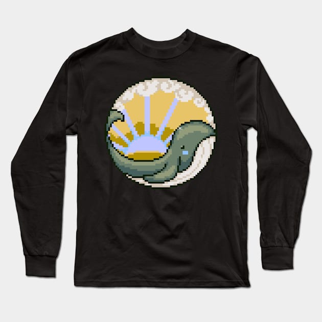 pixel whale Long Sleeve T-Shirt by WitchyAesthetics